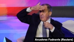 Міністр закордонних справ Росії Сергій Лавров під час візиту до Індії. Нью-Делі, 3 березня 2023 року