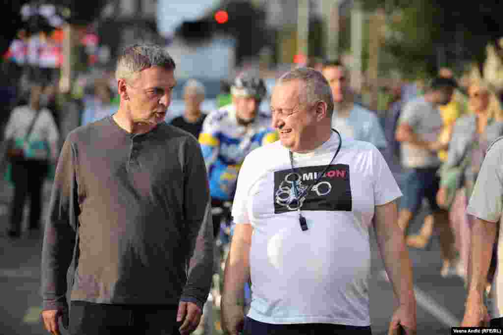 Poslanici opozicionih stranaka Aleksandar Jovanović Ćuta i Srđan Milivojević 