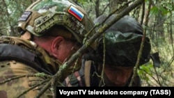 Білоруські військові та «вагнерівці» на полігоні «Брестський» у Білорусі, 20 липня 2023 року