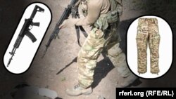 Кадр з відео, знятого дроном 22 червня, на якому видно, що солдат тримає в руках автомат АК-12