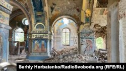 Пошкоджений внаслідок обстрілу військ РФ храм на честь Різдва Пресвятої Богородиці у селищі Новоекономічне, Донецька область, 11 липня 2024 року