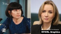 Уповноважена з прав дітей при президенті РФ Марія Львова-Бєлова (п) та радниця голови угруповання «ДНР» Елеонора Федоренко