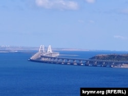 Керченский мост со стороны Керчи, 12 августа 2023 года, Крым