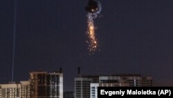 Ілюстраційне фото. Українська протиповітряна оборона перехоплює безпілотник Shahed у повітрі під час російської атаки на Київ, 30 травня 2023 року