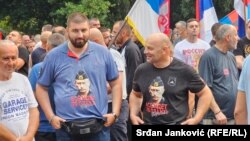 Protest srpskih nacionalnih organizacija protiv Vlade Crne Gore zbog odluke da podrži Rezoluciju o genocidu u Srebrenici. Podgorica 22. maj 2024.