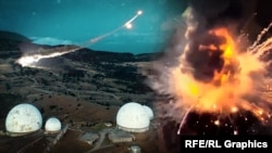 Коллаж с обложки программы «Крым.Реалии» о нападениях на военные объекты Крыма, в первую очередь на радиолокационные и противовоздушные станции