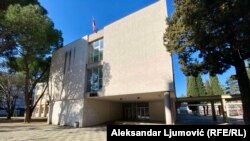 Osnovna škola "Maksim Gorki", prvi dan štrajka prosvjetara, Podgorica, 19. februar 2024.