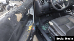 تصویری از خودرویی که در آن گروگانگیری انجام شد