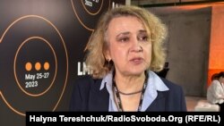 Письменниця Оксана Забужко на Львівському медіафорумі