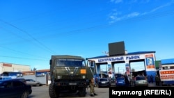 Российский военный грузовик в Крыму, архивное фото 