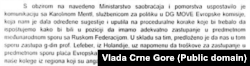 Dio iz Informacije Vlade Crne Gore o podnešenoj tužbi Rusije protiv članica ICAO