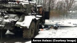 Розбиті «Гради» після спроби прориву на П’ятихатках, 25 лютого 2022 року