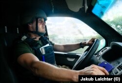 Олексій Савкевич під час однієї з поїздок до Авдіївки, липень 2023 року