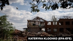 Зруйнована школа в прифронтовому місті Оріхів, Запорізька область, 7 вересня 2023 року