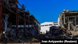 Наслідки попередніх обстрілів Херсона, жовтень 2023 року