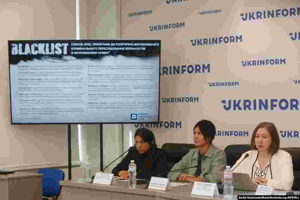 У Міністерстві закордонних справ України назвали «політично вмотивованим» винесений Єсипенку вирок. Держдепартамент США засудив вирок Єсипенку, назвавши його «ще одним прикладом зловживань російської окупаційної влади у Криму». На фото: під час пресконференції «Як врятувати Владислава Єсипенка та інших кримських журналістів, ув’язнених Росією?»