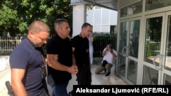 Veselin Veljović po privođenju u Podgorici, 24. juli 2023.