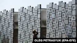 Меморіал жителям Бучі, вбитим під час російської окупації навесні 2022 року