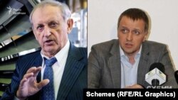 За повідомленням СБУ, Олександр Богуслаєв (праворуч) разом із батьком є підозрюваним у розкраданні активів компанії