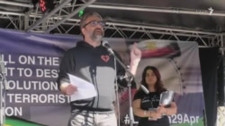 سخنرانی حامد اسماعیلیون در راهپیمایی لندن