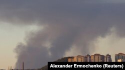 Дим в напрямку Авдіївки – вид з окупованого Донецька, 11 жовтня 2023 року