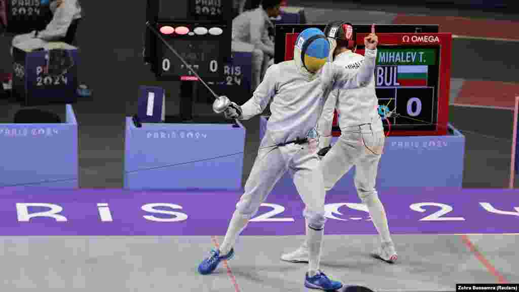 Українець Олександр Товкай мав усі шанси на медаль в сучасному п'ятиборстві. Після першого етапу – фехтування – він був одноосібним лідером. На світлині: емоції українця після першого кваліфікаційного дня.