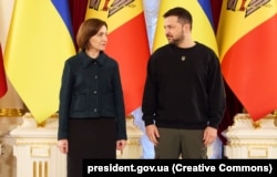 Президент України Володимир Зеленський і президентка Молдови Мая Санду. Київ, 21 листопада 2023 року