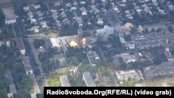 Робота операторів БПЛА з ударом по пункту управління російської армії в тандемі з авіацією