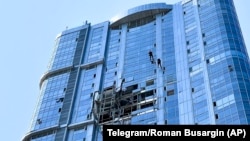 ЖК Volga Sky в Саратове после попадания дрона