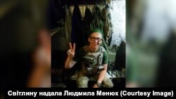 Людмила Менюк під час служби у війську