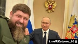 Рамзан Кадыров и Владимир Путин. Фотография из телеграм-канала Рамзана Кадырова