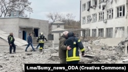 Наслідки попередніх російських обстрілів Сум, березень 2024 року