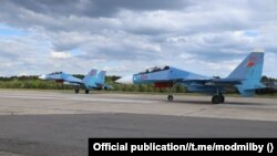 Під час польотів льотчики відпрацювали «взаємне прикриття», зазначили в Міноборони Білорусі