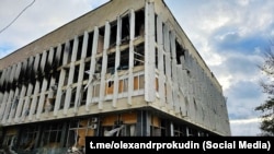 Херсонська обласна універсальна наукова бібліотека імені Олеся Гончара після удару армії Росії. Херсон, 12 листоада 2023 року, ілюстративне фото