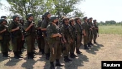 Российские солдаты-срочники в Курской области