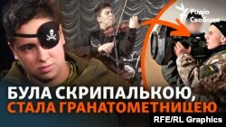 Ольга Рукавішнікова, переможниця низки музичних конкурсів. Після початку великої війни добровільно пішла на фронт і стала гранатометницею