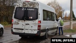 Маршрутка в поселке Айкино, Коми
