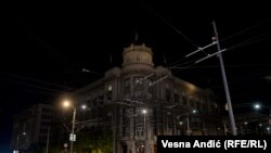 Zdanje Vlade Srbije u mraku, 30. avgust 2022.