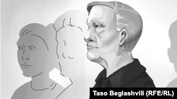 ბელა მეი ქალის მამა. ილუსტრაცია 10 ივლისს გამართული სასამართლო სხდომიდან