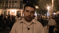 Сторонники оппозиции празднуют в центре Тбилиси Сторонники оппозиции празднуют в центре Тбилиси