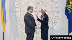 Президент України Петро Порошенко і директор-розпорядник МВФ Крістін Лаґард, архівне фото