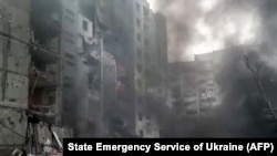 Последствия авиаударов российской авиации по Чернигову, иллюстрационное архивное фото