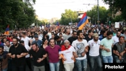 Акция против роста тарифов на электроэнергию (Ереван, 22 июня 2015 года)