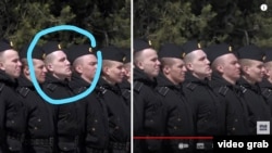 Скриншот с видео со встречи с экипажем крейсера «Москва» 16 апреля, опубликованного Минобороны России