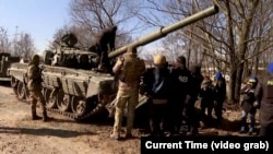 Российский танк под Харьковом, 10 марта 2022 года