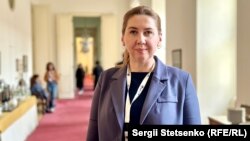 Керівниця Інституту масової інформації Оксана Романюк на медійній конференції «Східне партнерство ЄС» у Празі