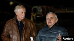 Сенатори Ангус Кінг та Джек Рід у Києві, 6 січня 2023 року