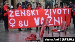 Obilježavanje Dana protiv femicida 6. decembra 2022. 