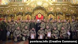 Глава ПЦУ митрополит Київський і всієї України Епіфаній зустрівся з українськими воїнами і провів у Михайлівському Золотоверхому соборі молебень за перемогу України над агресором. Київ, 6 січня 2023 року