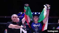 Эли Кадыров на турнире лиги смешанных единоборств Absolute Championship Akhmat. Фото из инстаграма Хамзата Чимаева